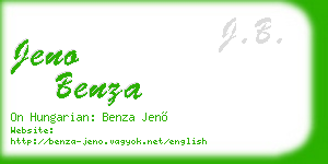 jeno benza business card